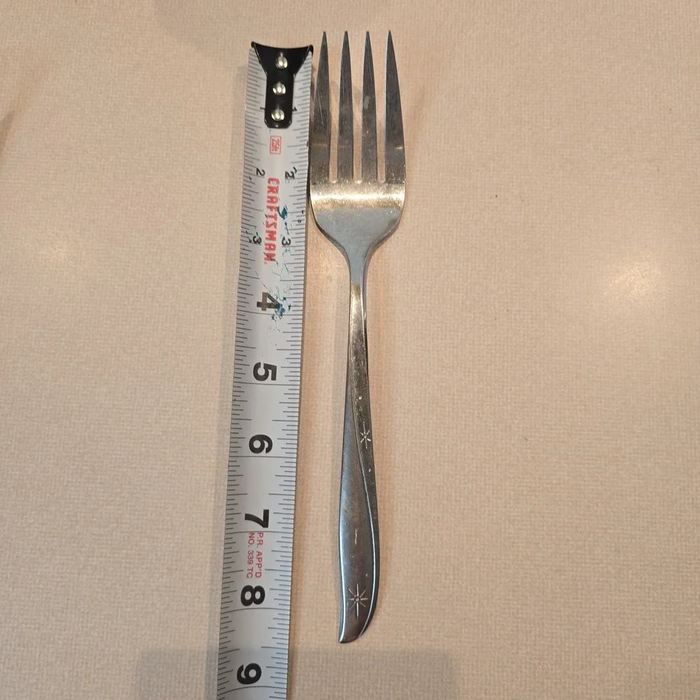 Oneida Community TWIN STAR Betty Crocker Stainless MEAT SERVING FORK 8-1/2